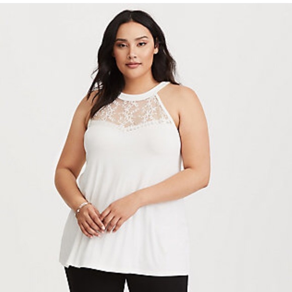 torrid Tops - ❗️SALE❗️Torrid Super Soft Ivory Illusion Tank